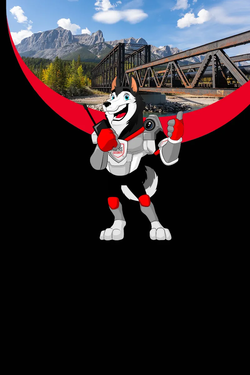 Rangers Security Group mascot representing trusted security services in Banff and Canmore, addressing all security needs with excellence.