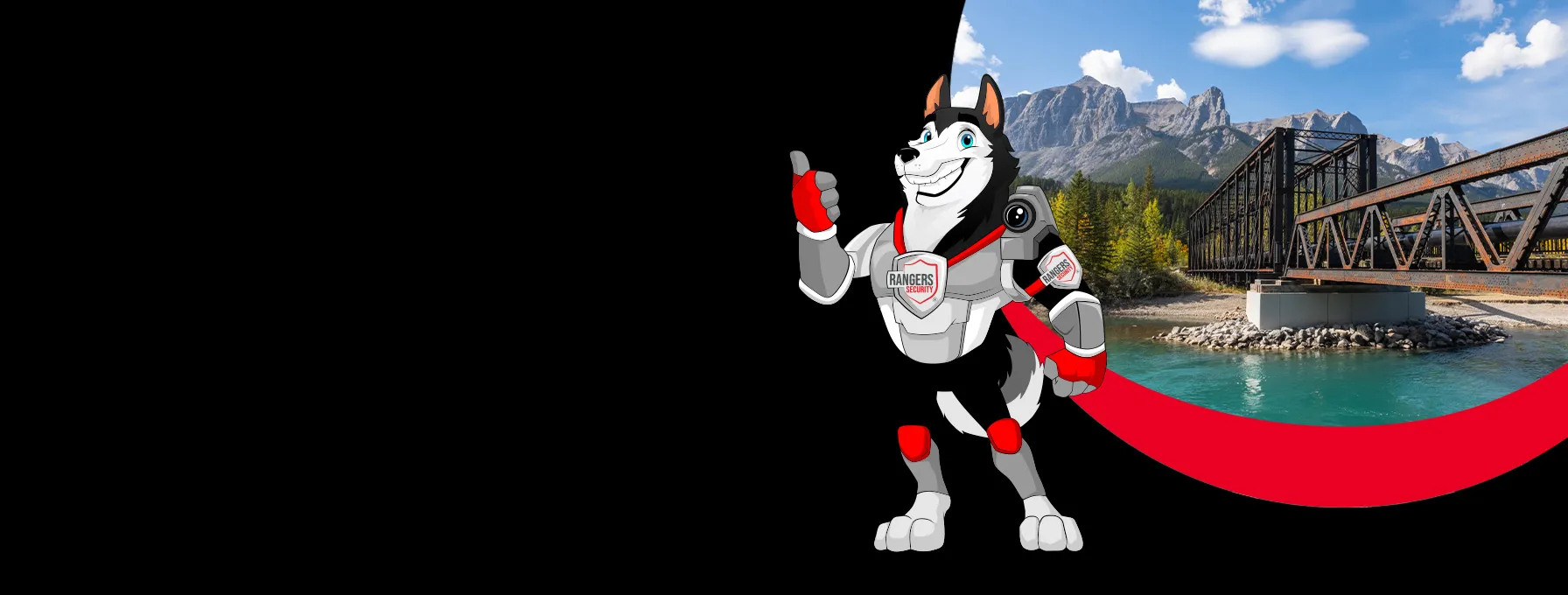 Rangers Security Group mascot representing trusted security services in Banff and Canmore, addressing all security needs with excellence.