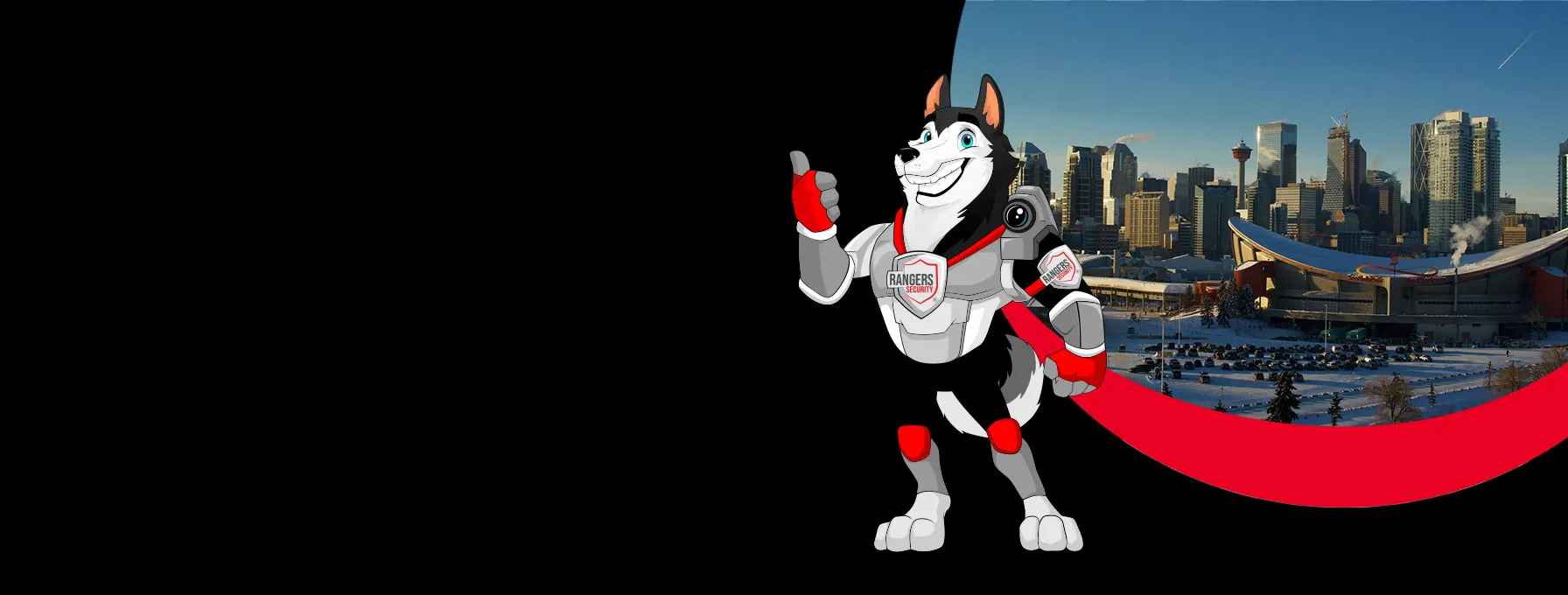 Rangers Security Group mascot showcasing trusted security services in Calgary, providing essential protection for assets.