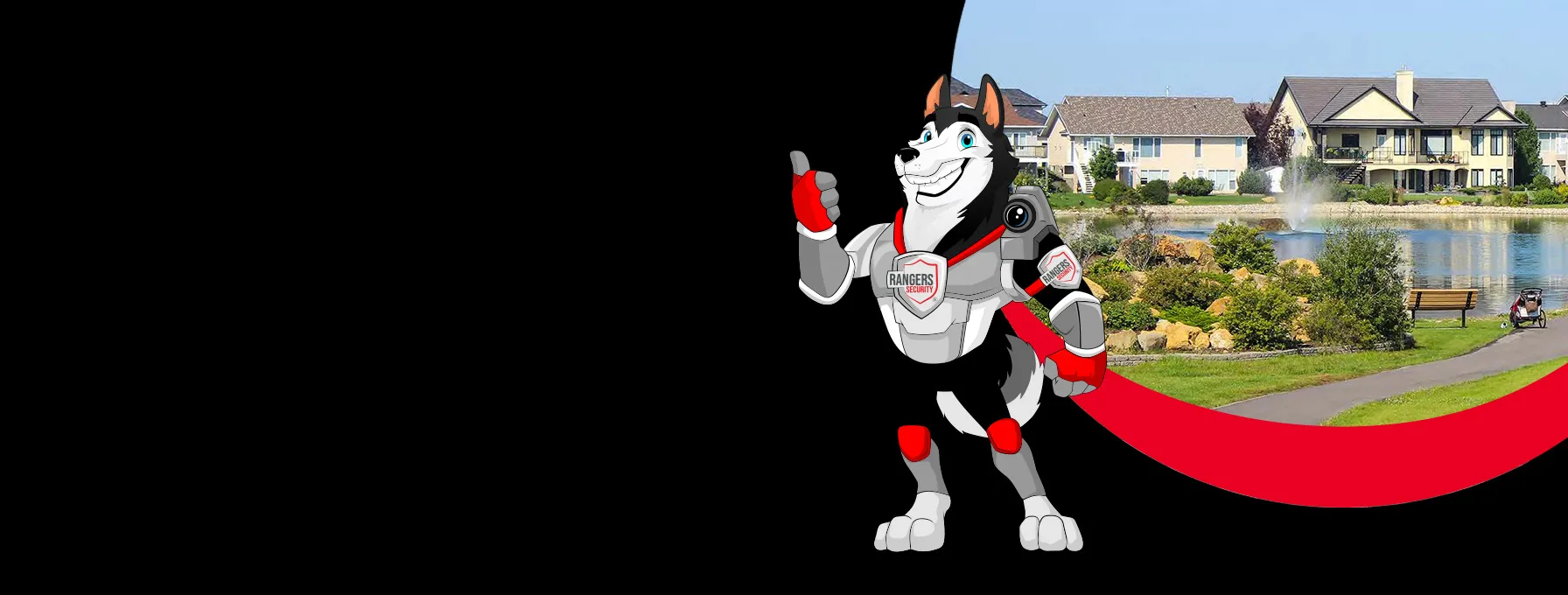 Rangers Security Group mascot representing reliable Olds security solutions, ensuring round-the-clock safety for sites and assets.