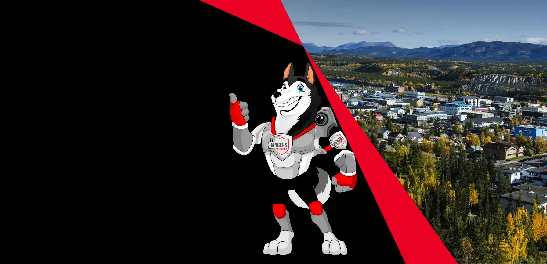 Rangers Security Group mascot highlighting comprehensive security services in New Brunswick, combining expert personnel and round-the-clock monitoring.