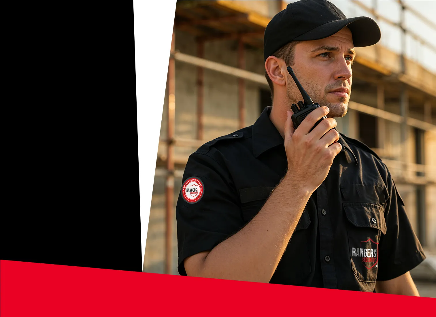 On-site security professional monitoring site operations, ensuring control and security at British Columbia