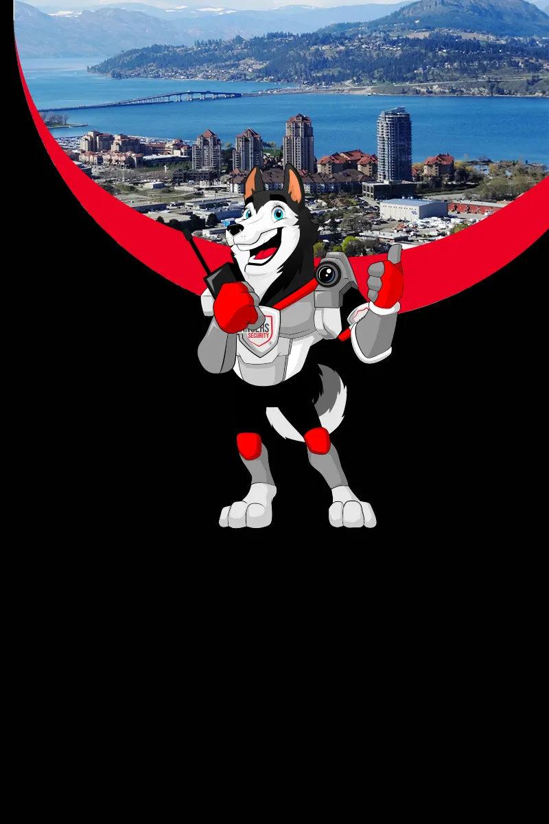 Rangers Security Group mascot depicting reliable protection in Kelowna, ensuring safety for businesses and properties.