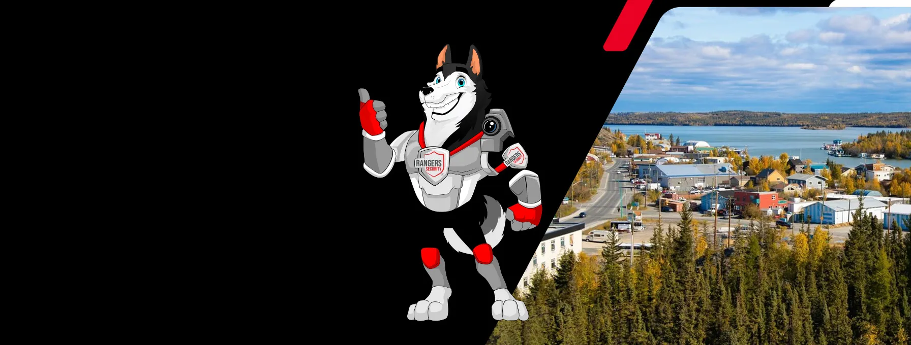 Rangers Security Group mascot emphasizing trusted security services in Northwest Territories, offering professional protection and 24/7 monitoring