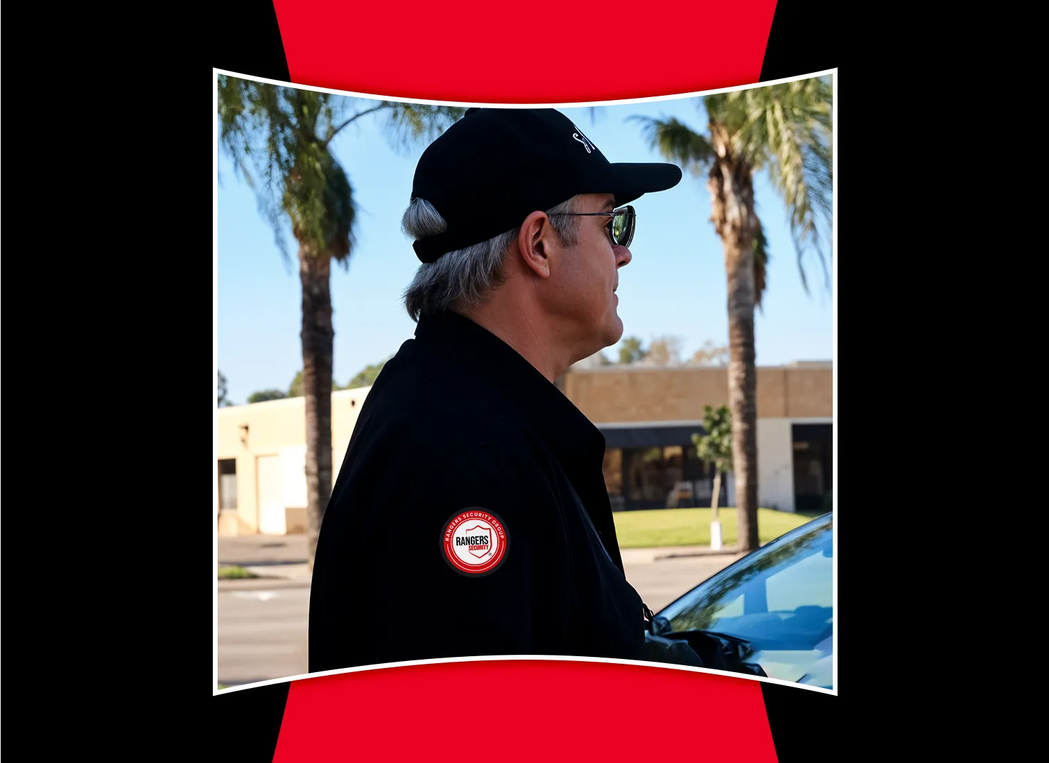 Confident standing Rangers Security Group officer representing trusted protection and peace of mind in Saskatchewan.
